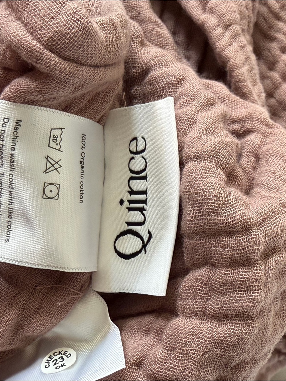 NWT QUINCE Airy Gauze Dream Quilt Set Organic Fig Purple King / Cal King - Picture 12 of 13